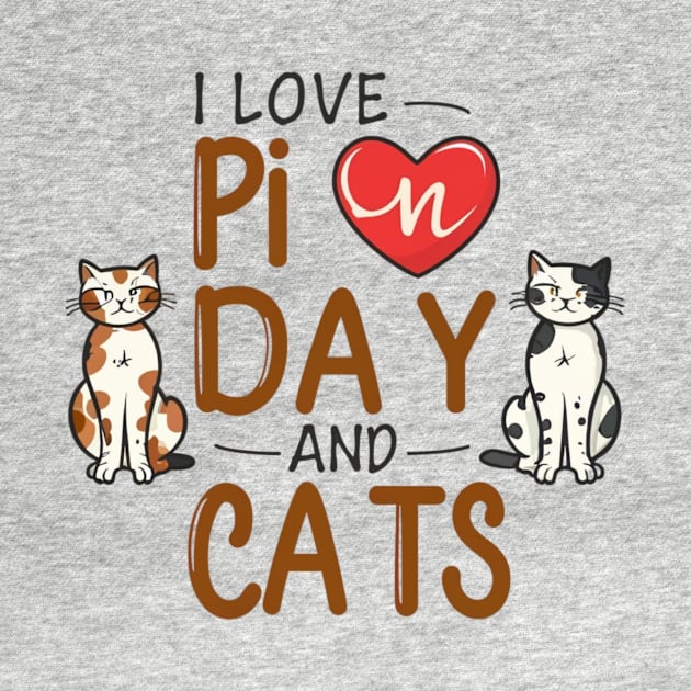 I Love Pi Day And Cats, Cats And Maths Lover by Justin green